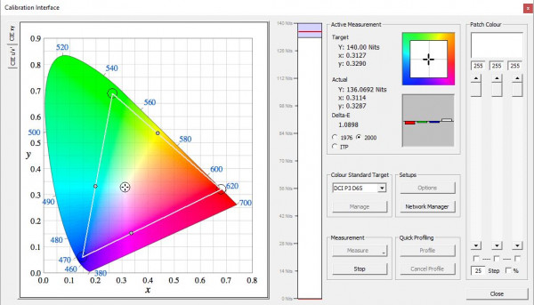Capture Blanc 100IRE HDR sur 3m20 Extrem Screen 1.7 avec Pana 9000 tweakée D75 Cinéma Lumineux Laser 100%.JPG