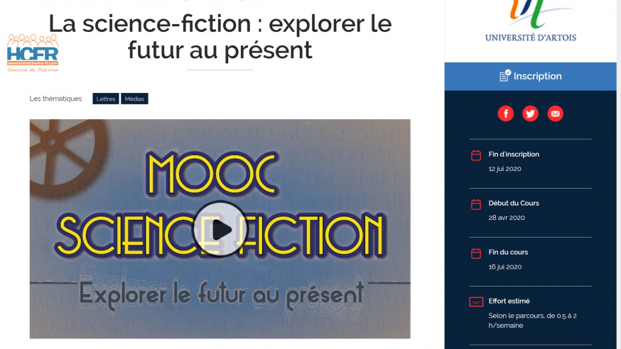 News HCFR : MOOC Science-Fiction