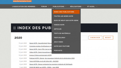 Video HCFR : le nouvel index des publications du site HCFR