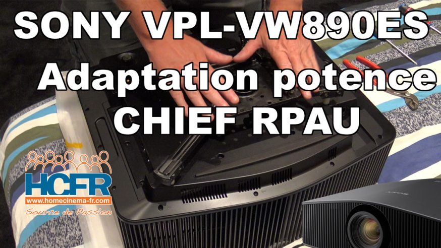 Vidéo HCFR : Sony VPL-VW890ES – Installation sur support Chief
