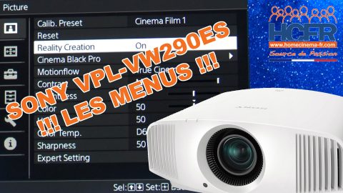 Vidéo HCFR : Sony VPL-VW290ES – Menus