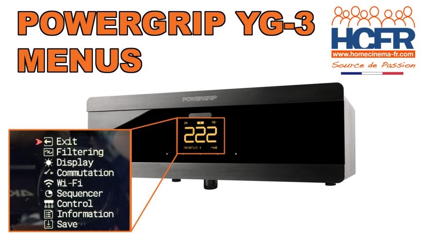 Vidéo HCFR : Powergrip YG-3 – Menus