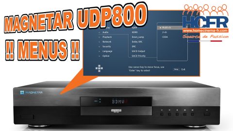 Vidéo HCFR : Magnetar UDP800 – Menus